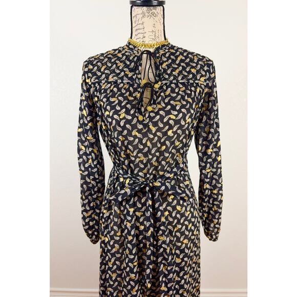 B45 Doen Ivana Midi Dress XS Prairie Boho Cottagecore Romantic Feminine Chic - Picture 6 of 12